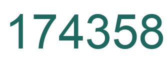 Number 174358 green image