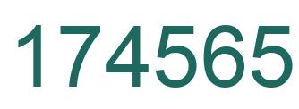Number 174565 green image
