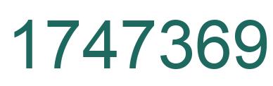 Number 1747369 green image