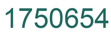 Number 1750654 green image