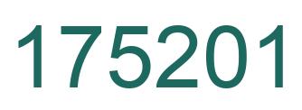 Number 175201 green image