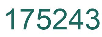 Number 175243 green image