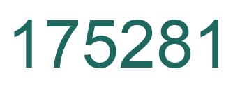 Number 175281 green image