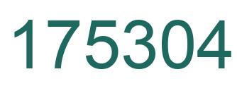 Number 175304 green image