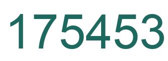 Number 175453 green image