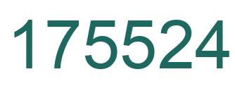 Number 175524 green image