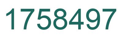 Number 1758497 green image
