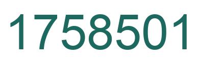 Number 1758501 green image