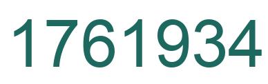 Número 1761934 imagen verde