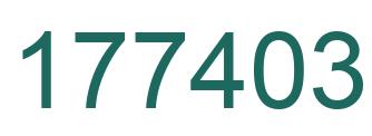 Number 177403 green image