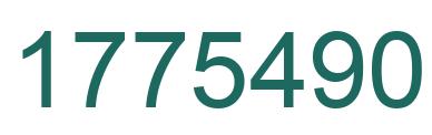 Número 1775490 imagen verde