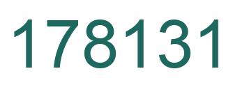 Number 178131 green image