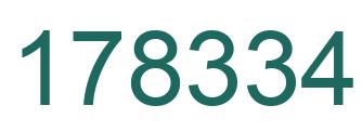 Número 178334 imagen verde