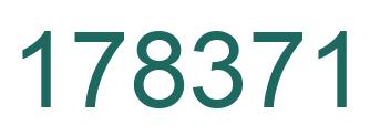 Number 178371 green image