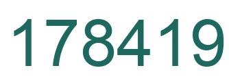 Number 178419 green image