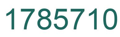 Número 1785710 imagen verde