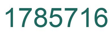 Number 1785716 green image
