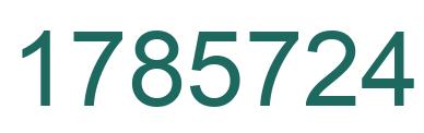 Número 1785724 imagen verde