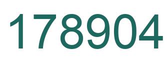 Number 178904 green image