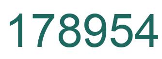 Número 178954 imagen verde