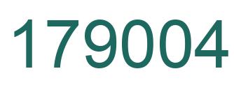 Number 179004 green image
