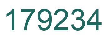 Número 179234 imagen verde