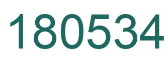 Number 180534 green image