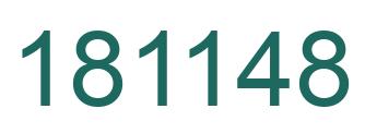 Number 181148 green image
