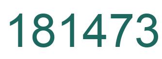 Number 181473 green image