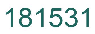 Number 181531 green image