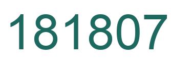 Number 181807 green image