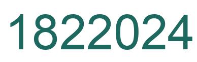 Number 1822024 green image