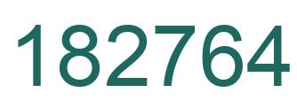Number 182764 green image