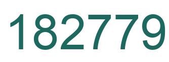 Number 182779 green image