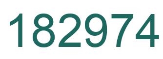 Número 182974 imagen verde