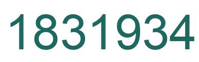 Number 1831934 green image