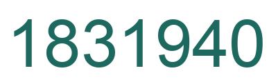 Número 1831940 imagen verde