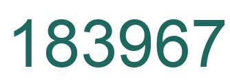 Number 183967 green image