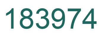 Number 183974 green image