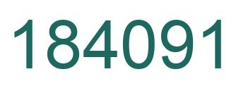 Number 184091 green image