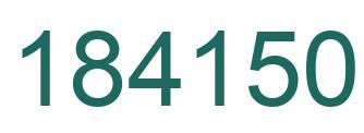 Number 184150 green image