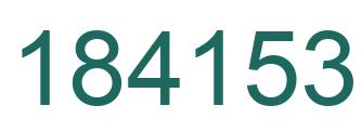 Number 184153 green image