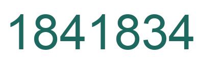 Number 1841834 green image