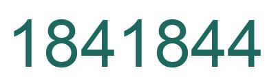 Number 1841844 green image