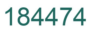 Number 184474 green image