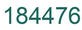 Number 184476 green image