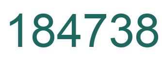 Number 184738 green image
