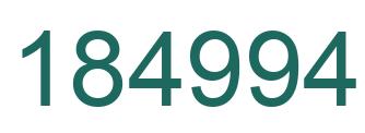Number 184994 green image