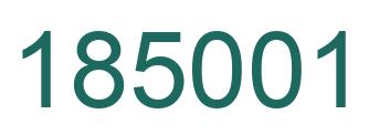 Number 185001 green image