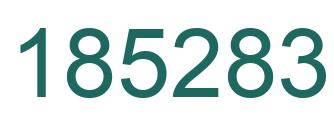 Number 185283 green image